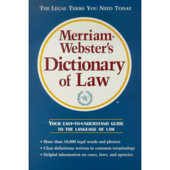 Pre-Owned Merriam-Webster's Dictionary of Law (Paperback) 0877796041 9780877796046