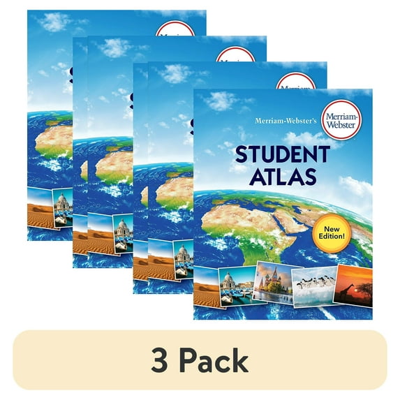 (3 pack) Merriam-Webster Merriam-Webster's Student Atlas Pack of 2 (MW-7296-2)
