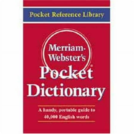 Merriam-Webster Pocket Dictionary,40000 Entries,416 Pages,3.5 in. x 5.38 in.,Red