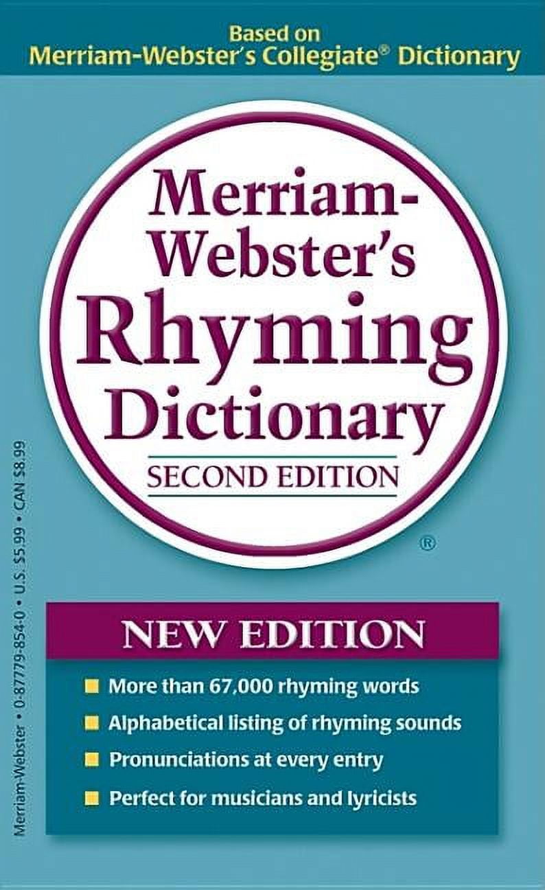 MERRIAM-WEBSTER INC Merriam-Webster Rhyming Dictionary: Mass-Market Paperback