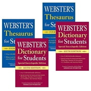 Merriam-Webster Websters For Students Dictionary & Thesaurus Shrink-Wrapped Set, 2 Sets