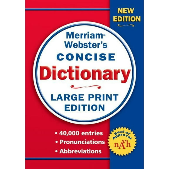 Merriam-Webster's Concise Dictionary: Large Print Edition, (Paperback)