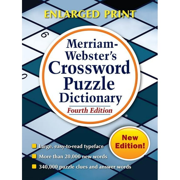 Merriam-Webster's Crossword Puzzle Dictionary: Fourth Edition, Enlarged Print Edition, (Paperback)