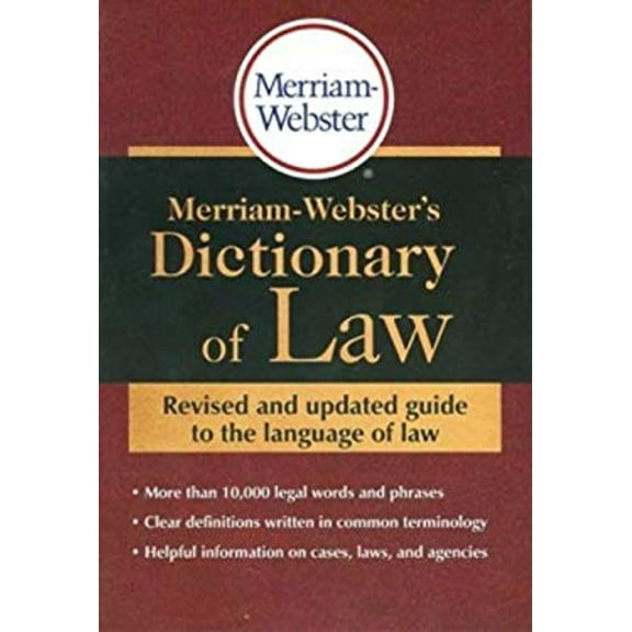 Pre-Owned Merriam-Webster's Dictionary of Law (Paperback) 0877797196 9780877797197