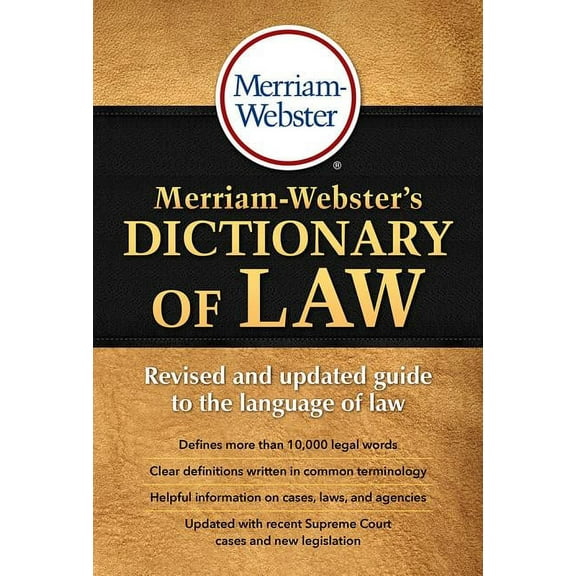 Merriam-Webster's Dictionary of Law, (Paperback)