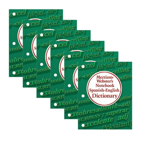 Merriam-Webster Merriam-Webster's Notebook Spanish-English Dictionary Pack of 6 (MW-6725-6)
