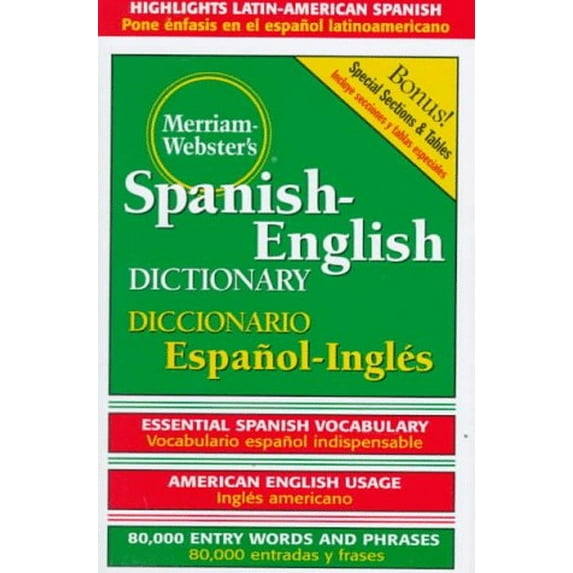 Pre-Owned Merriam-Webster's Spanish-English Dictionary (Hardcover) 9780877791652