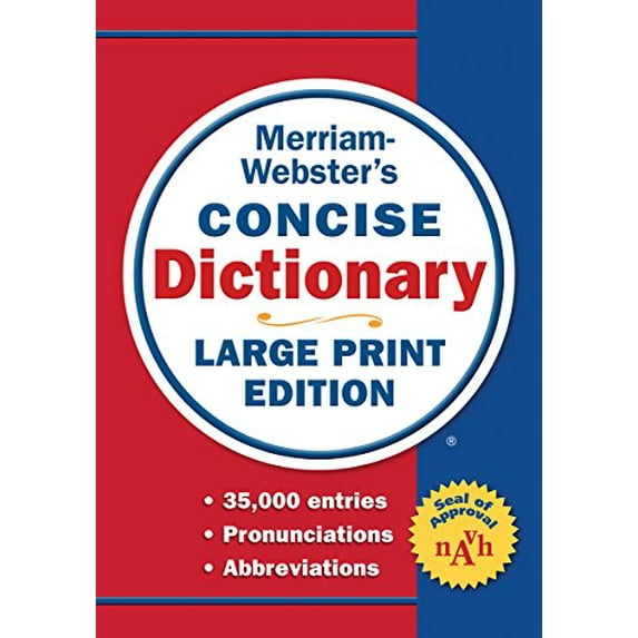 Pre-Owned Merriam-Webster's Concise Dictionary: Large Print Edition (Paperback) 0877796440 9780877796442