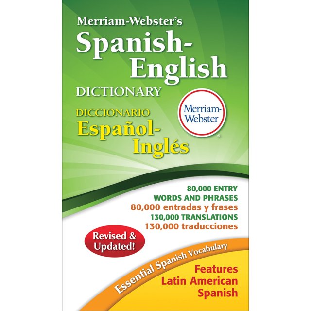Merriamster, MER824, SpanishEnglish Dictionary, 1 Each