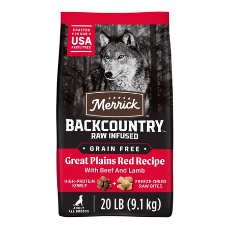 Merrick Backcountry Beef Lamb & Rabbit Dog Food, Grain Free, 4 lb Bag