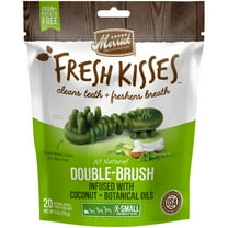 Merrick Fresh Kisses Coconut Botanical Oils Dental Dog Treats For Extra Small Dogs, 6 oz (20 Brushes)