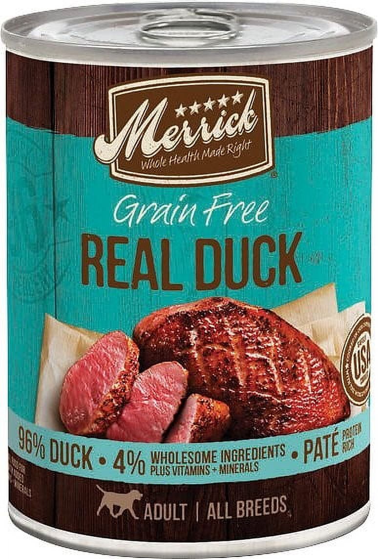 Merrick Grain Free 96 Real Duck Wet Dog Food 12.7 Oz Case of 12 Walmart