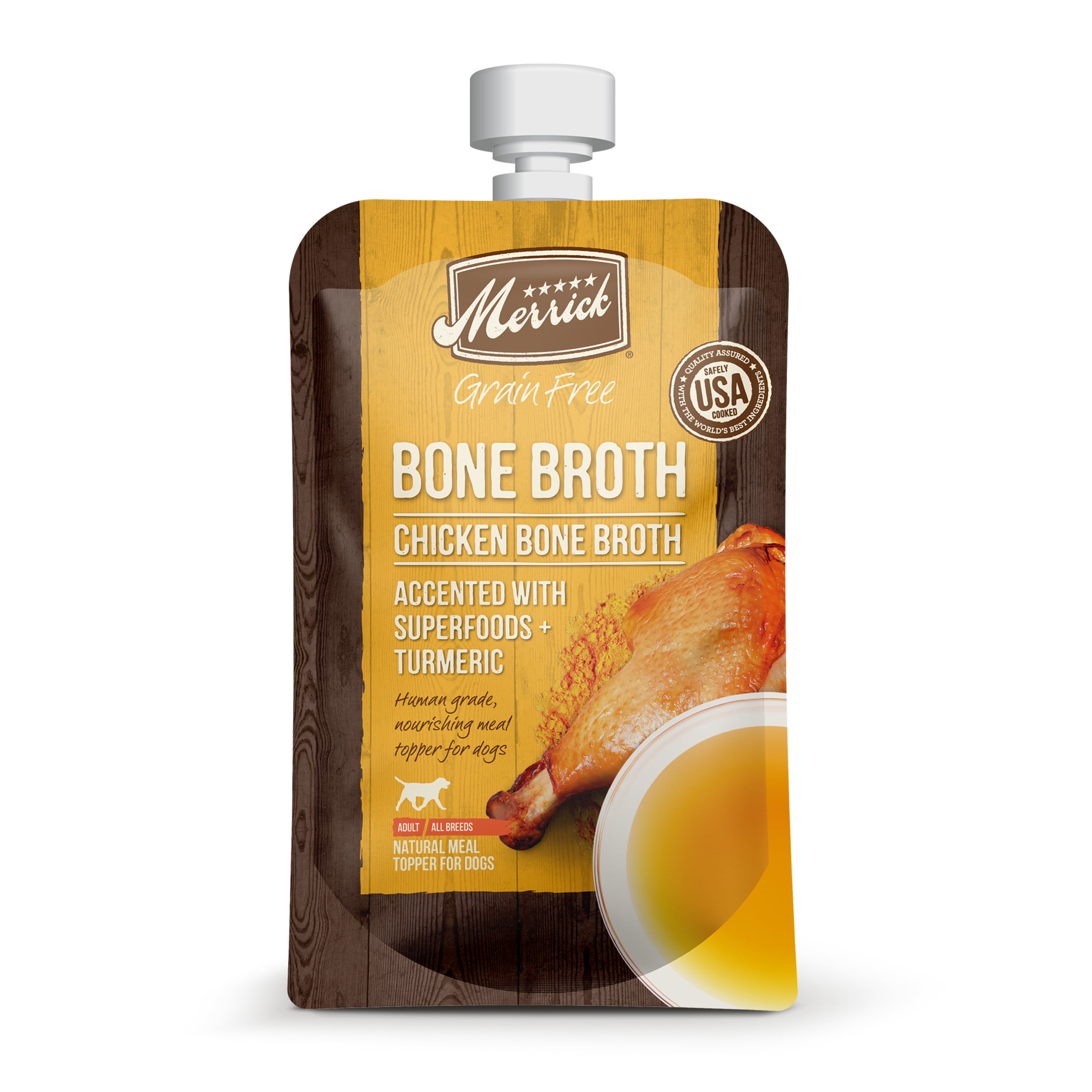 Merrick Grain Free Chicken Bone Broth Wet Dog Food Topper Merrick Grain Free Chicken Bone Broth Wet Dog Food Topper