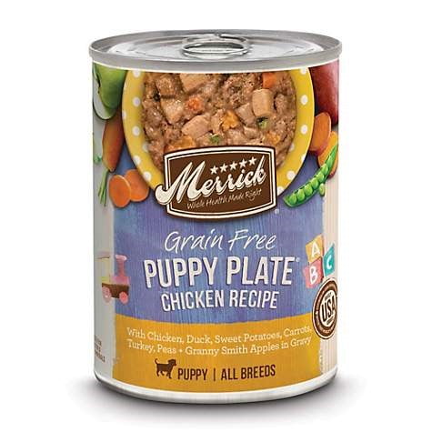 Merrick Grain-Free Puppy Plate Chicken Recipe Wet Dog Food, 12.7 Oz (Case of 12)