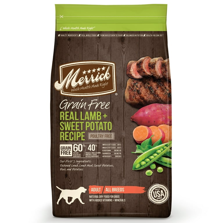Merrick Grain Free Real Lamb Sweet Potato Recipe Dry Dog Food 12 lb Walmart