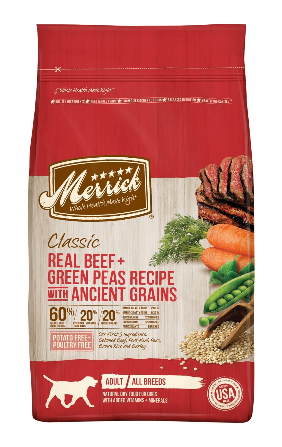 Merrick Healthy Grains Premium STF9 Adult Dry Dog Food, Wholesome And