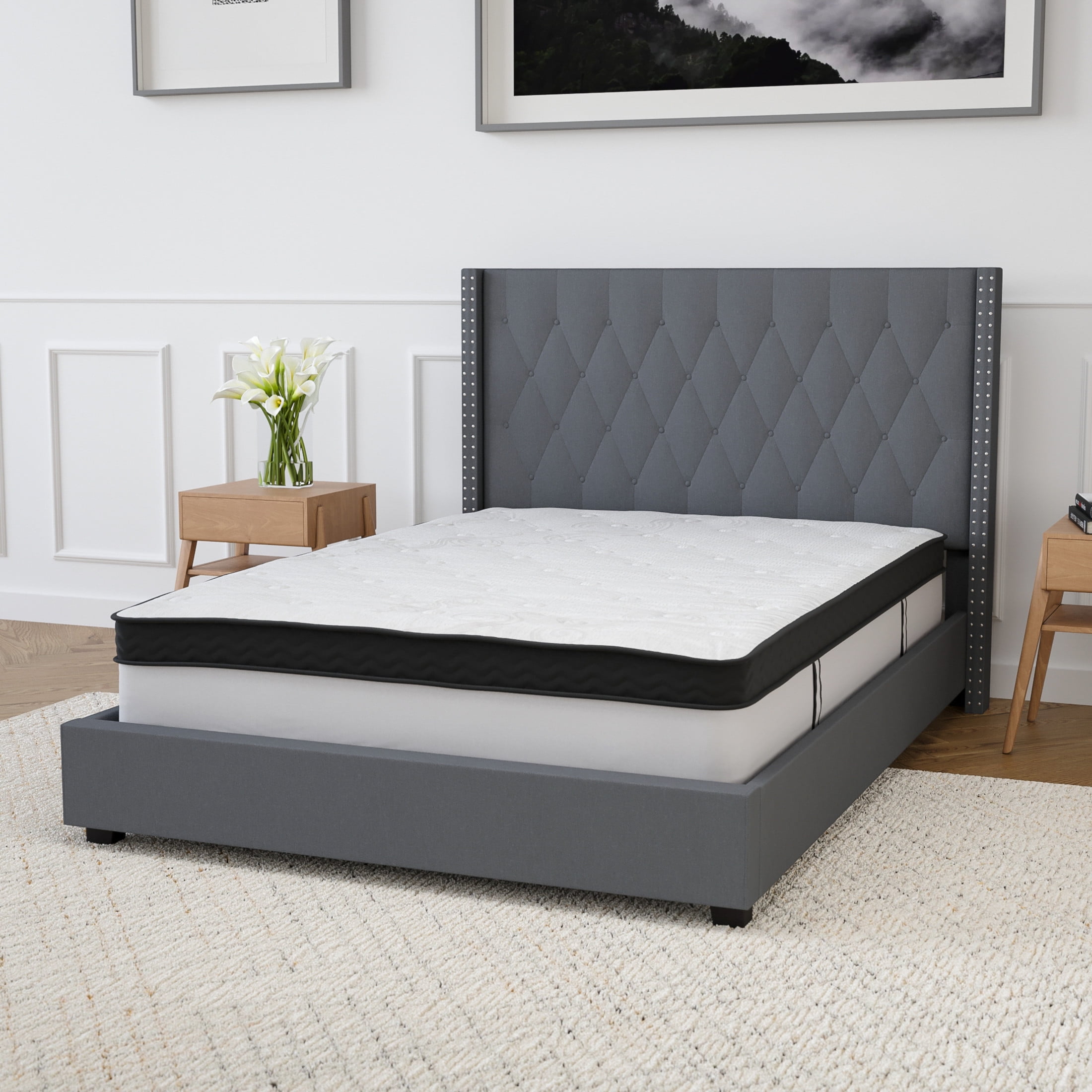 Merrick Lane 12" Hybrid Mattress Pocket Spring and Memory Foam, Full
