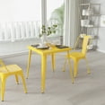 thumbnail image 1 of Merrick Lane 23.75" Square Metal Dining Table for Indoor and Outdoor Use in Yellow, 1 of 3