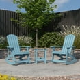 thumbnail image 1 of Merrick Lane 3 Piece Adirondack Patio Furniture Set Includes 2 Sea Foam All-Weather Rocking Chairs and Side Table, 1 of 12