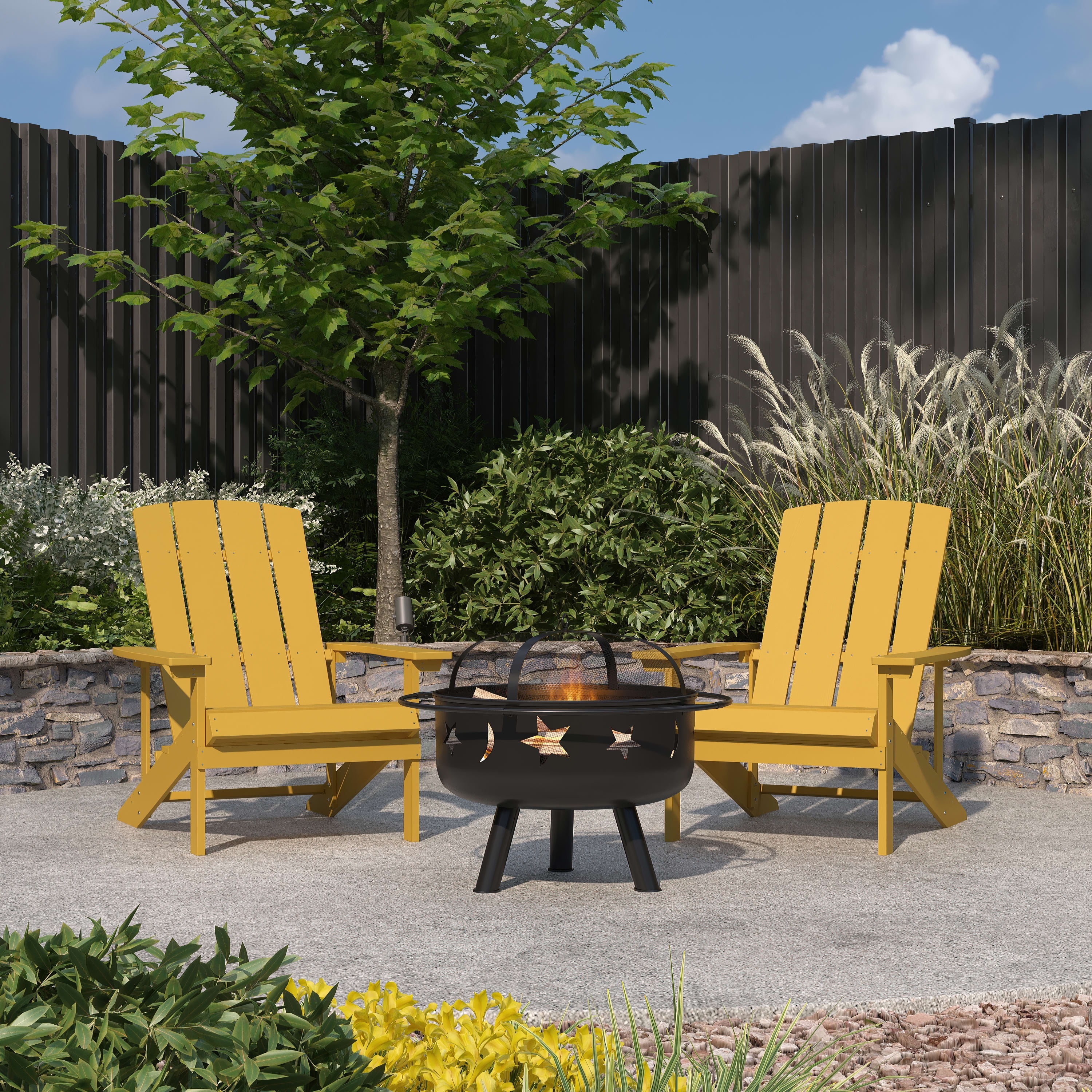 Yellow resin online adirondack chairs