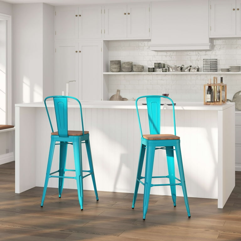 Teal breakfast bar stools sale