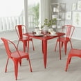 thumbnail image 1 of Merrick Lane 31.5" Square Metal Table for Indoor and Outdoor Use in Red, 1 of 8