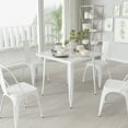 thumbnail image 1 of Merrick Lane 31.5" Square Metal Table for Indoor and Outdoor Use in White, 1 of 8