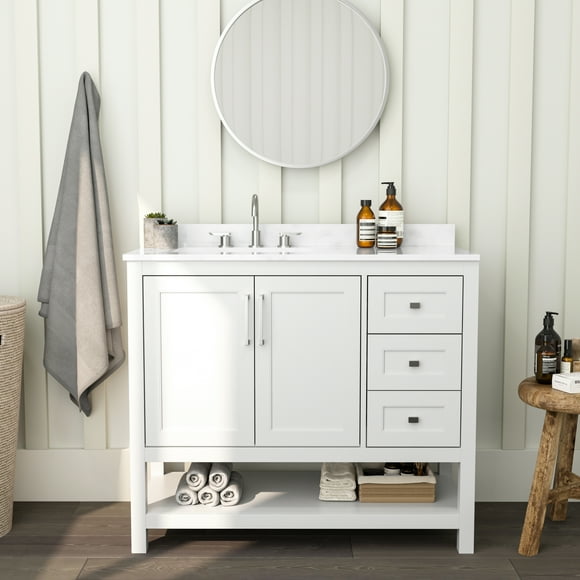 Marble Top Bathroom Cabinet