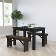thumbnail image 1 of Merrick Lane 46" x 30" Rectangular Black Wash Solid Pine Farm Dining Table, 1 of 11
