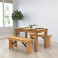 thumbnail image 1 of Merrick Lane 46" x 30" Rectangular Light Natural Solid Pine Farm Dining Table, 1 of 12