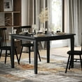 thumbnail image 1 of Merrick Lane 47" Wooden Dining Table with Tapered Legs and Seating for 4 in Black, 1 of 9