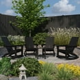 thumbnail image 1 of Merrick Lane 5 Piece Patio Furniture Set Includes Black All-Weather UV Treated Adirondack Rocking Chairs and Side Table, 1 of 12