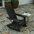 thumbnail image 1 of Merrick Lane Adirondack Rocking Chair with Cup Holder, Weather Resistant HDPE Adirondack Rocking Chair in Black, 1 of 11