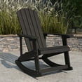 thumbnail image 1 of Merrick Lane All-Weather Polyresin Adirondack Rocking Chair, Black, 1 of 11