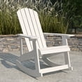 thumbnail image 1 of Merrick Lane All-Weather Polyresin Adirondack Rocking Chair with Vertical Slats in White, 1 of 11