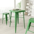thumbnail image 1 of Merrick Lane Bar Height Patio Dining Table with Green Metal Frame and 23.75" Square Top, 1 of 4
