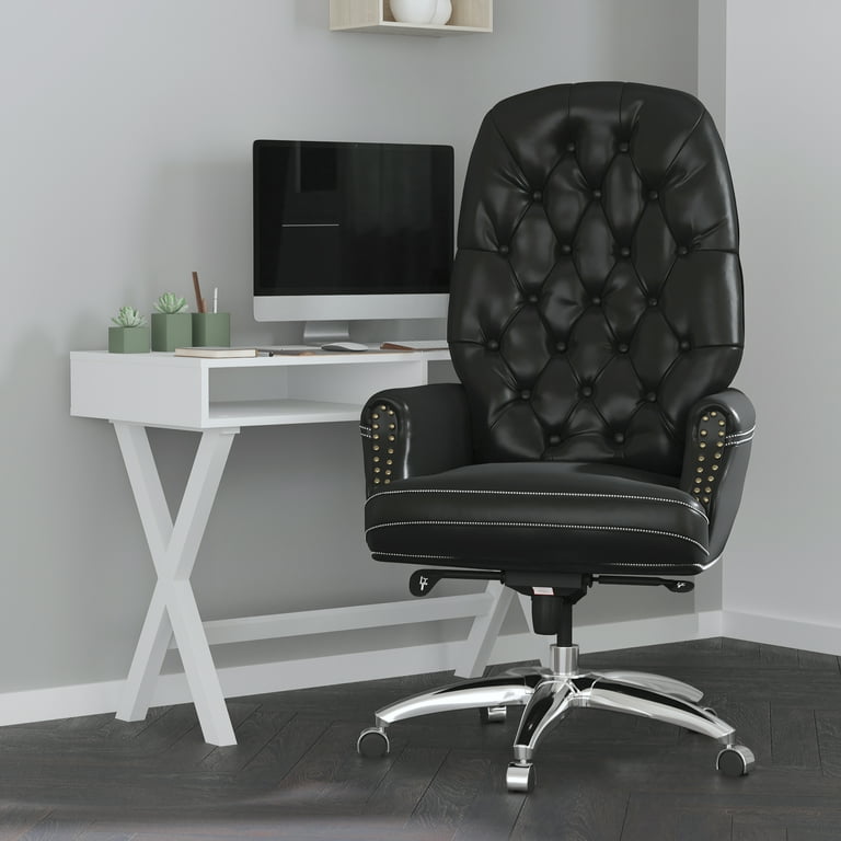 Black Faux Leather Ergonomic Classic Office Chair