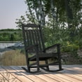 thumbnail image 1 of Merrick Lane Black Poly Resin Indoor/Outdoor Rocking Chair, 1 of 15