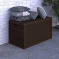 thumbnail image 1 of Merrick Lane Brown 120 Gallon Weather Resistant Outdoor Storage Box for Decks, Patios, Poolside and More, 1 of 10