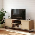 thumbnail image 1 of Merrick Lane Burkett 65" Mid-Century Modern TV Stand Made with Durable Engineered Wood in Natural Accommodates up to 70" TV's, 1 of 11