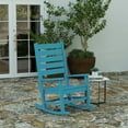 thumbnail image 1 of Merrick Lane Contemporary Rocking Chair, All-Weather HDPE Indoor/Outdoor Rocker in Blue, 1 of 11