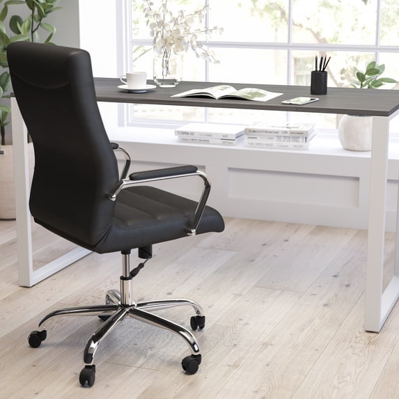 Merrick Lane Corbin 55" Computer Desk with Rustic Gray Wood Grain Finish & Open White Metal Frame