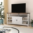 thumbnail image 1 of Merrick Lane Durable Television Stands, Wood White, 15.50 x 60.00 x 31.75 Inches, 84 lb, 1 of 13