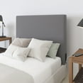 thumbnail image 1 of Merrick Lane Gray Faux Linen Twin Headboard with Stylish Upholstery, Dual Hanging Options, Charging Station with 2 Outlets, USB Port, USB-C Port, 1 of 12
