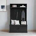 thumbnail image 1 of Merrick Lane Hallway Tree with Bench Seating, Black, 1 of 14