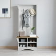 thumbnail image 1 of Merrick Lane Hallway Tree with Bench Seating, Weathered Wood, 1 of 13