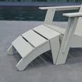 thumbnail image 1 of Merrick Lane Modern All-Weather Poly Resin Wood Adirondack Ottoman Foot Rest in Gray, 1 of 13