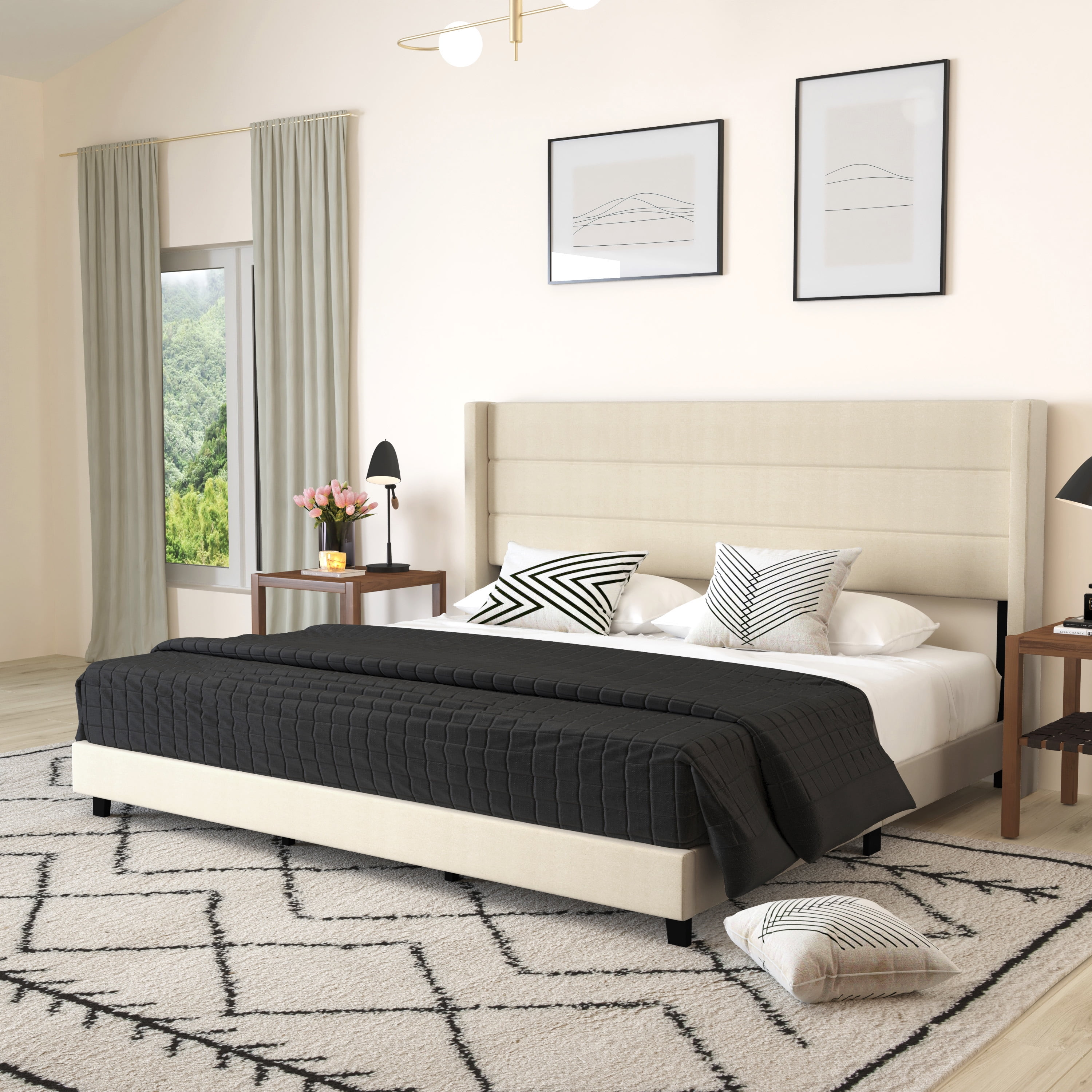 Sara wingback online bed