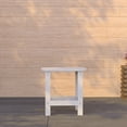 thumbnail image 1 of Merrick Lane Poly Resin Indoor/Outdoor All-Weather Adirondack Side Table in White, 1 of 12