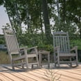 thumbnail image 1 of Merrick Lane Polystyrene & Stainless Steel Indoor and Outdoor Weather-Resistant Rocking Chair, Gray, 1 of 16